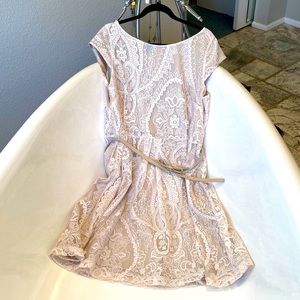 Beige Liz Claiborne Lace dress, size 18